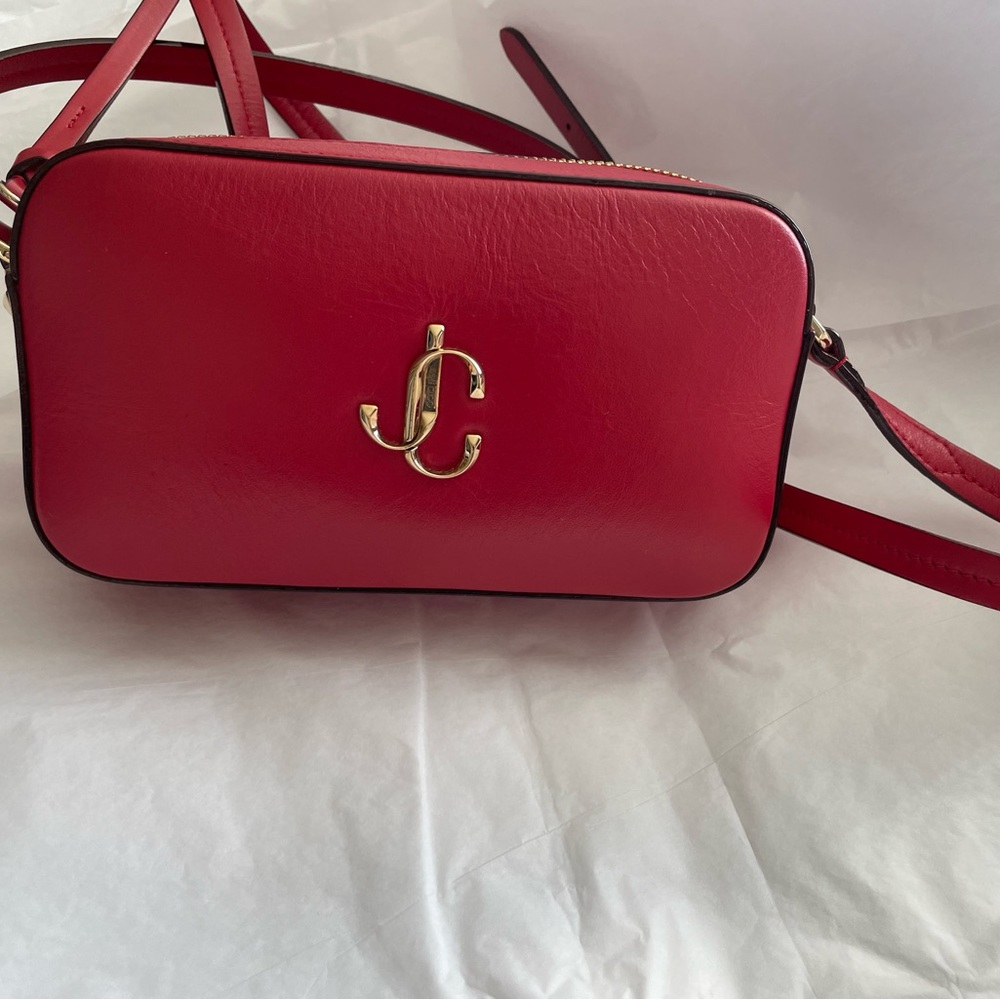 Jimmy choo red crossbody bag